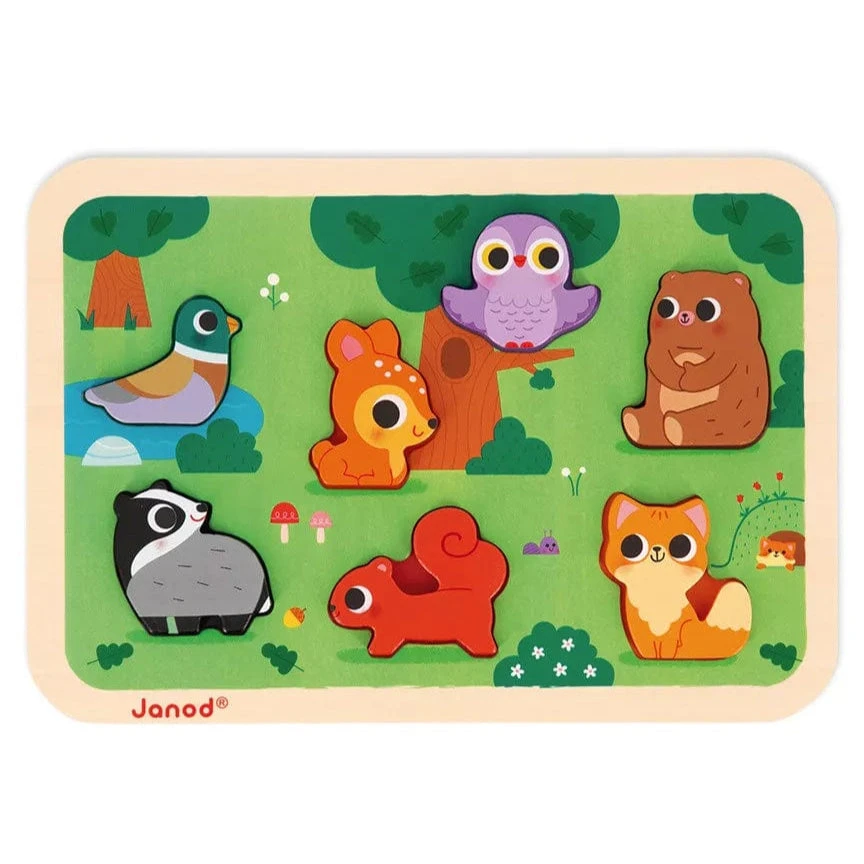 Janod Forest Chunky Puzzle 3 Janod Forest Chunky Puzzle