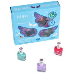 Water Based Nail Polish Set - Sweet Sugar Heaven 3 Piece Set -Time Less Toy klee naturals dress up accessories water based nail polish set sweet sugar heaven 3 piece set 1178250018