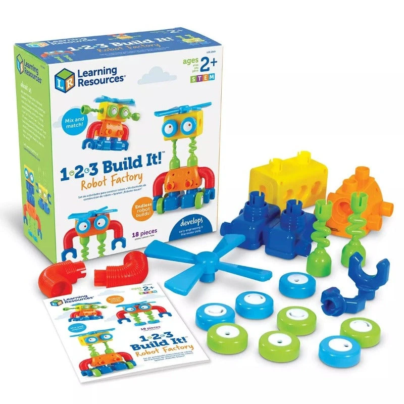 Learning Resources 1-2-3 Build It! Robot Factory 3 Learning Resources 1-2-3 Build It! Robot Factory
