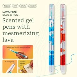 Scented Lava Pen Set (Blue/Red) -Time Less Toy lifelines markers pens brushes crayons scented lava pen set blue red 1177058758