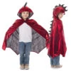 Dragon Cloak - Red/Black (Size 3-8 Yrs)