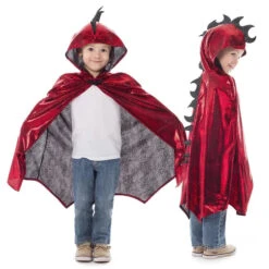Dragon Cloak - Red/Black (Size 3-8 Yrs)