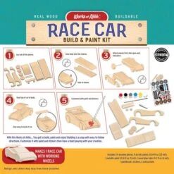 Build & Paint Race Car Kit 8 Build & Paint Race Car Kit -Time Less Toy masterpieces coloring painting kits default build paint race car kit 42072708317426