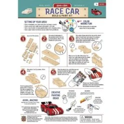 Build & Paint Race Car Kit 9 Build & Paint Race Car Kit -Time Less Toy masterpieces coloring painting kits default build paint race car kit 42072709595378