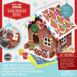Gingerbread House Buildable Wood Paint Kit
