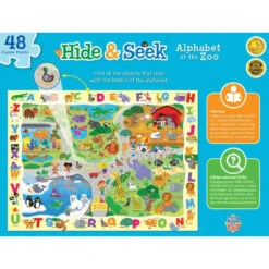 Hide & Seek: Alphabet At The Zoo 48 Piece Puzzle 7 Hide & Seek: Alphabet At The Zoo 48 Piece Puzzle -Time Less Toy masterpieces under 100 piece puzzles default hide seek alphabet at the zoo 48 piece puzzle 1153680783