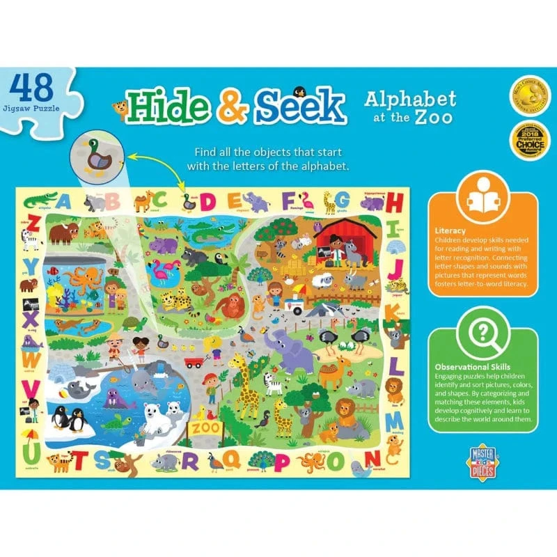 Hide & Seek: Alphabet At The Zoo 48 Piece Puzzle 5 Hide & Seek: Alphabet At The Zoo 48 Piece Puzzle - Image 3