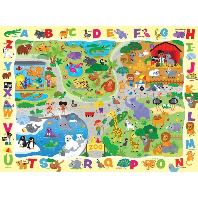 Hide & Seek: Alphabet At The Zoo 48 Piece Puzzle 4 Hide & Seek: Alphabet At The Zoo 48 Piece Puzzle - Image 2