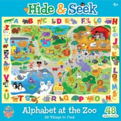 Hide & Seek: Alphabet At The Zoo 48 Piece Puzzle