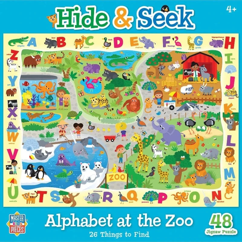 Hide & Seek: Alphabet At The Zoo 48 Piece Puzzle 3 Hide & Seek: Alphabet At The Zoo 48 Piece Puzzle