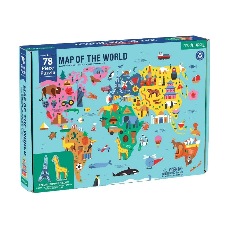 Mudpuppy Map Of The World 78 Piece Puzzle 3 Mudpuppy Map Of The World 78 Piece Puzzle