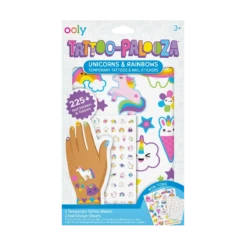 Ooly Tattoo Palooza Tattoos & Nail Stickers - Unicorn & Rainbows