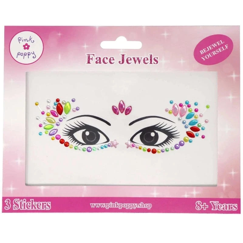 Romantics Bejeweled Face Jewels Stickers 3 Romantics Bejeweled Face Jewels Stickers