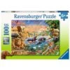 Ravensburger Savannah Jungle Waterhole 100 Piece Puzzle -Time Less Toy ravensburger 100 piece puzzles savannah jungle waterhole 100 piece puzzle 41339755856114