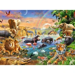 Ravensburger Savannah Jungle Waterhole 100 Piece Puzzle 5 Ravensburger Savannah Jungle Waterhole 100 Piece Puzzle -Time Less Toy ravensburger 100 piece puzzles savannah jungle waterhole 100 piece puzzle 41339756708082