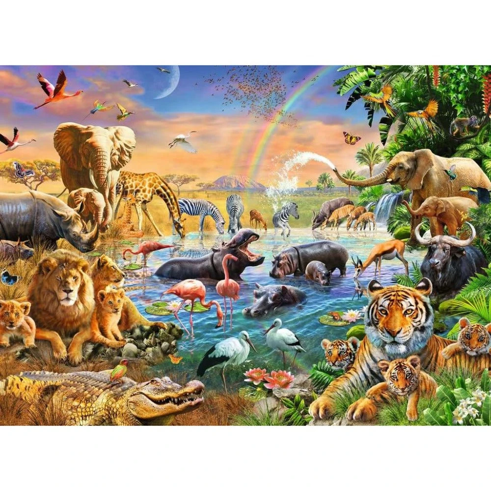 Ravensburger Savannah Jungle Waterhole 100 Piece Puzzle 4 Ravensburger Savannah Jungle Waterhole 100 Piece Puzzle - Image 2