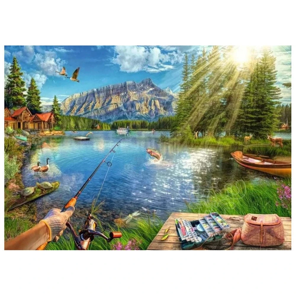 Ravensburger Life At The Lake 1000 Piece Puzzle 4 Ravensburger Life At The Lake 1000 Piece Puzzle - Image 2