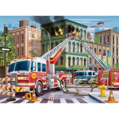 Ravensburger Fire Truck Rescue 100 Piece Puzzle -Time Less Toy ravensburger puzzles fire truck rescue 100 pc puzzle 41870382203122