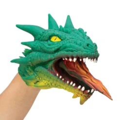 SCHYLLING Dragon Hand Puppet (Assorted Colors) -Time Less Toy schylling hand puppets default dragon hand puppet assorted colors 40377738756338